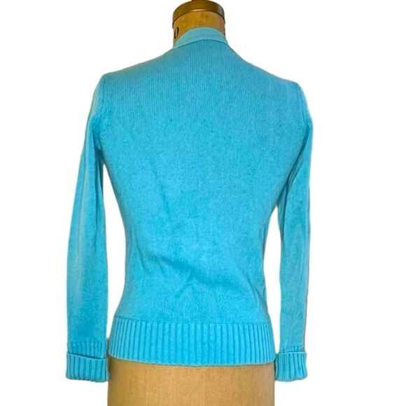 Green Cashmere White and Warren V neck button down knitted cardigan - XS- Small - Picture 2 of 9